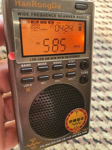 Hrd-747 LW MW FM SW WB UHF VHF Ultra Portable Digital Radio for sale 7