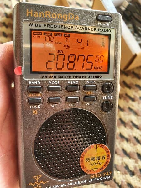 Hrd-747 LW MW FM SW WB UHF VHF Ultra Portable Digital Radio for sale 8