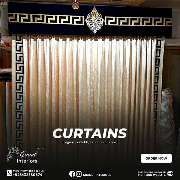 curtains designer curtains window blinds by Grand interiors 2