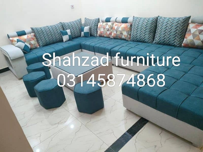 new design 10 seater sofa with four stools 13
