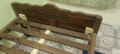 Single bed pure pine/sheesham wood 4x6/5