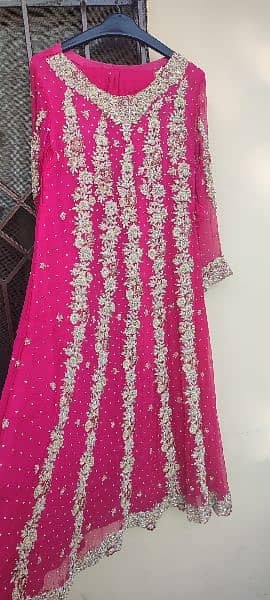 Pink Coloured Frock with duppata and Lehnga 0