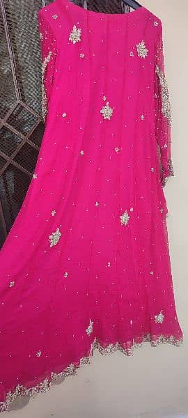 Pink Coloured Frock with duppata and Lehnga 3