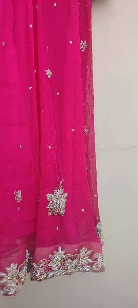 Pink Coloured Frock with duppata and Lehnga 4