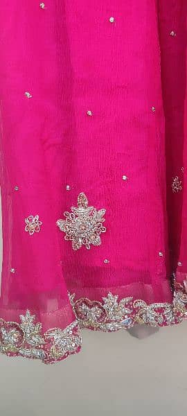 Pink Coloured Frock with duppata and Lehnga 6
