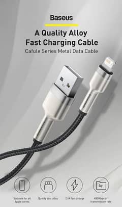 Baseus Cafule Series USB to IP Metal Data Cable 2.4A 200cm 0
