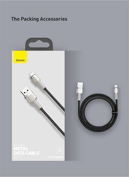 Baseus Cafule Series USB to IP Metal Data Cable 2.4A 200cm 3