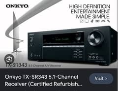 Onkyo TX-SR343 Home Theater Amplifier 5.1 ( Sony Yamaha Denon)
