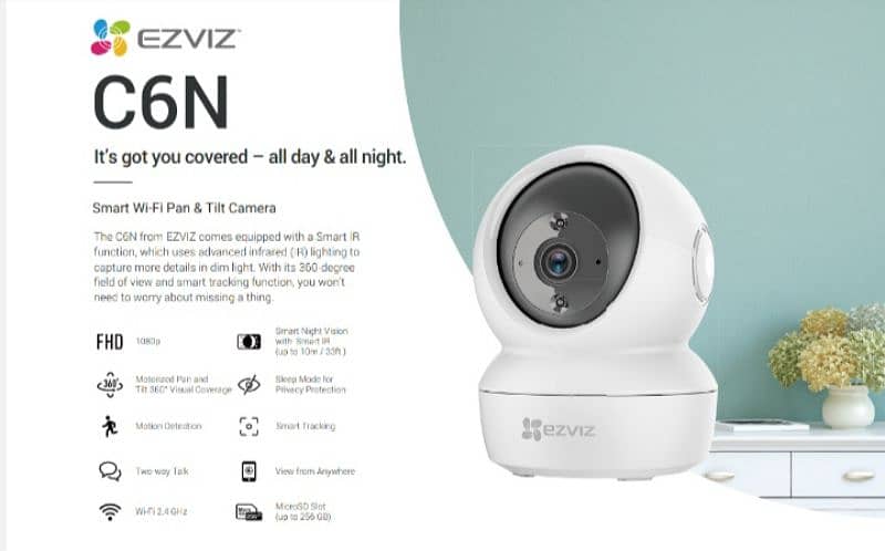 EZVIZ Smart Wifi Indoor Camera 1080P Pan & Tilt 4