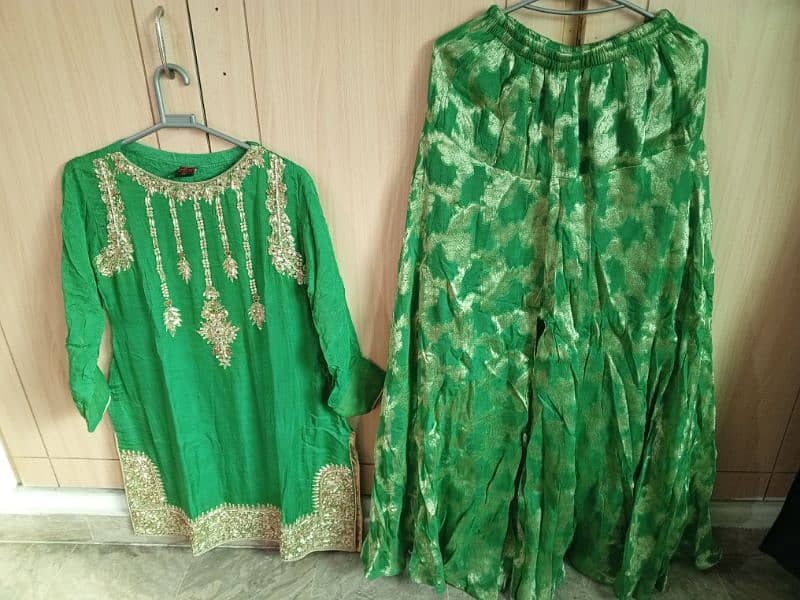 shiffon shirt+dupata and jamawar sharara 4