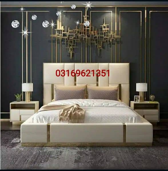 bed set | side tables | Wardrobe | wooden bed set | home furniture 0