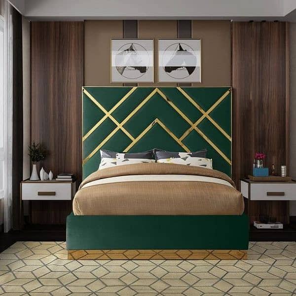 bed set | side tables | Wardrobe | wooden bed set | home furniture 6