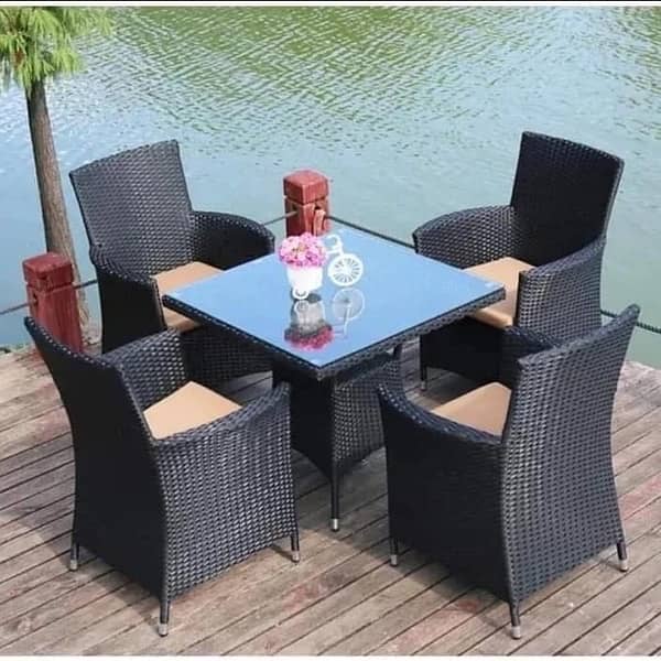 Rattan Dining Chairs Outdoor Cafe Furniture 1