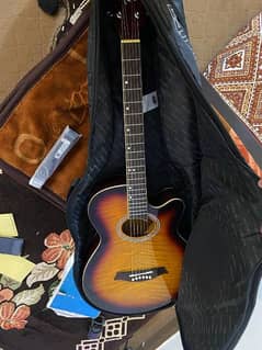 tansen semi acoustic guitar with high quality padded bag