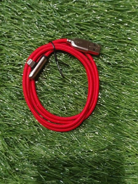 USB to iPhone Bullet RGB Cable 1M / Back/Red Pouch Packing 3