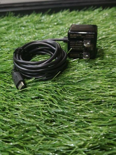ELECOM Adapter with attached Android cable 5V 1A Pouch Packing 2