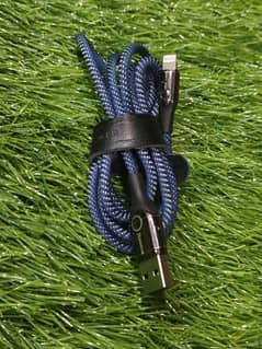 Baseus USB to iPhone Cable 1M Blue Braided Cable Pouch Packing