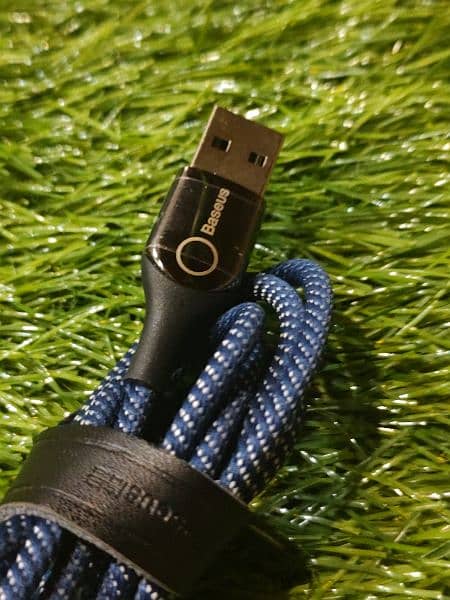 Baseus USB to iPhone Cable 1M Blue Braided Cable Pouch Packing 2