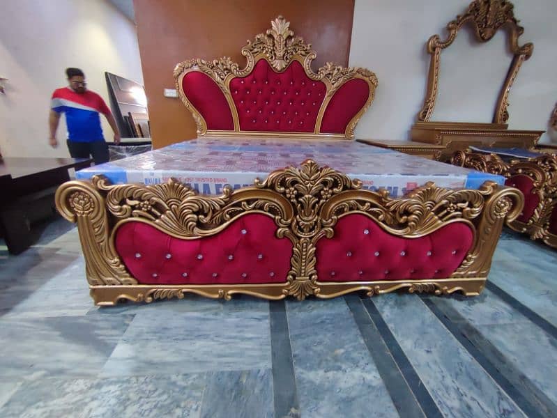 Bed set, Double bed, King size bed, Poshish bed, Bedroom furniture. 15