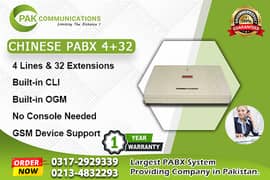 Genuine Chinese PABX (4+32) (1 Year Warranty of System)