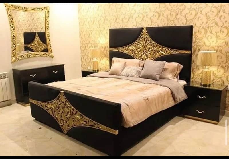 Bed set / Double bed / King size bed / Poshish bed / Bed / Bedroom set 10