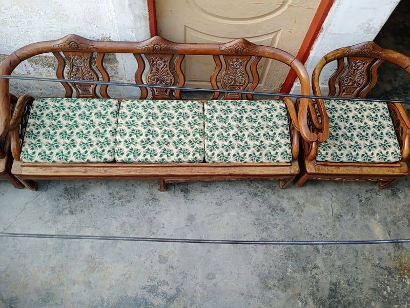 Wooden sofa set original sheesham wood l Sofa Set l In Karachi Sofas