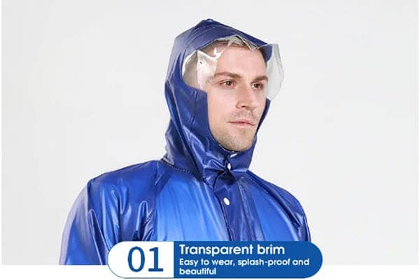 PVC Raincoat with Trouser and Reflectors -100% Waterproof- Imported 4
