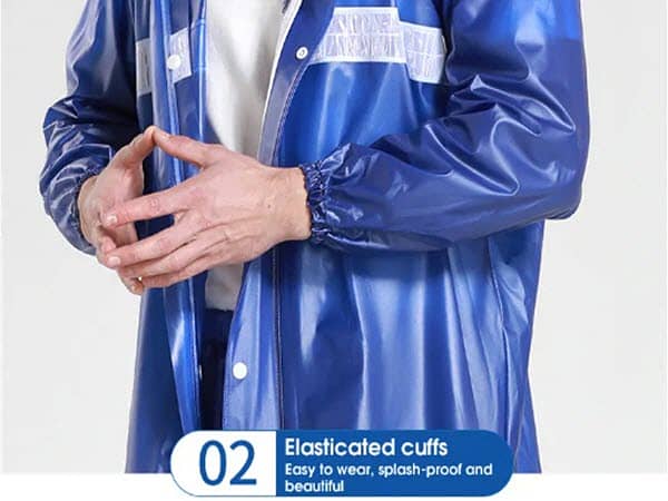 PVC Raincoat with Trouser and Reflectors -100% Waterproof- Imported 5