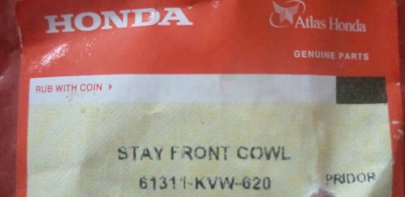 Stay Front Cowl of Honda Pridor 3