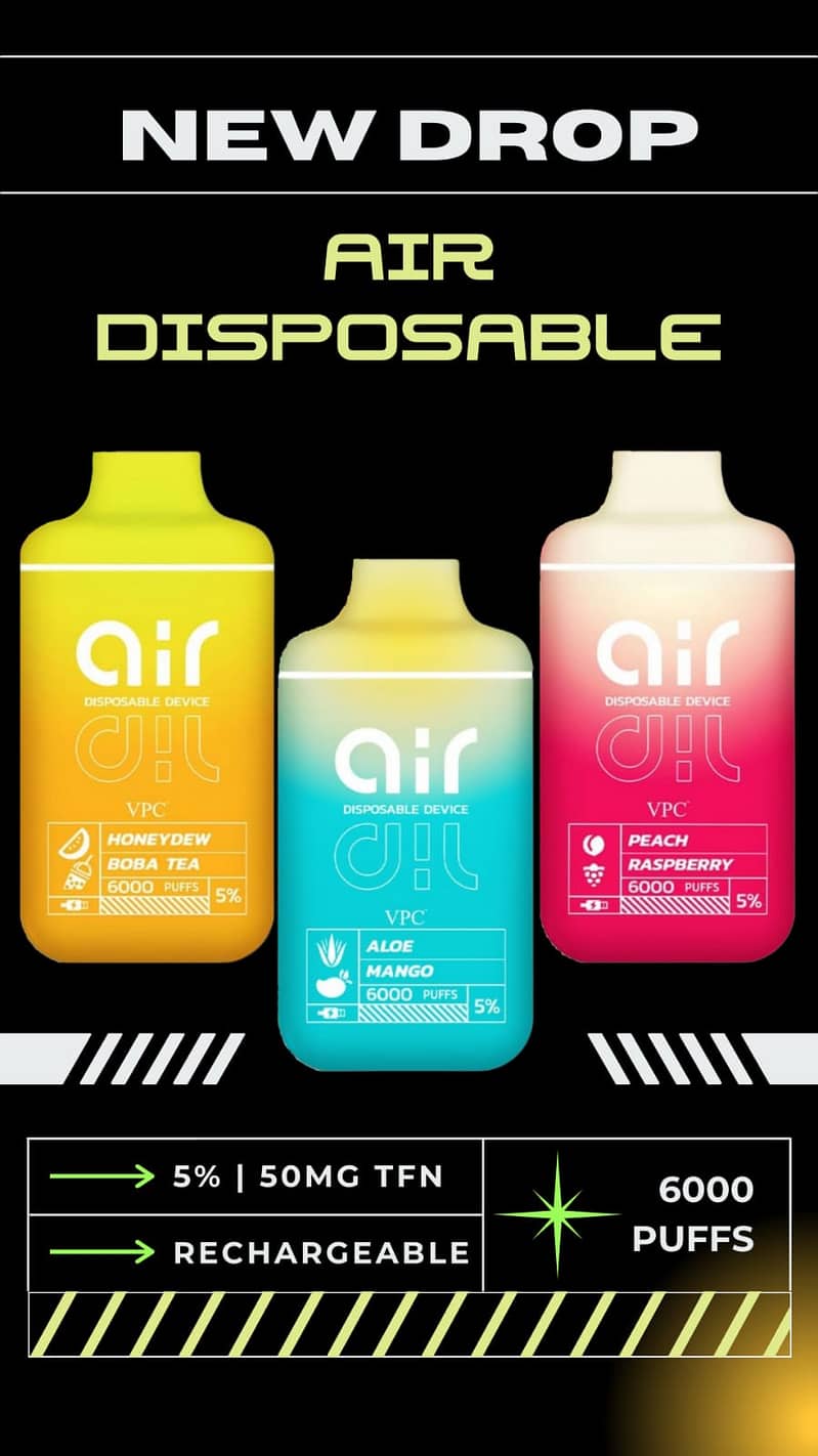 AIR Disposable 6000 Puffs Vape Pod Rush Vape flavour New Design 2024 19