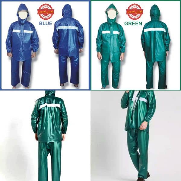 Full Rain Suit برساتی | Coat + Trouser | PVC Rubber Stuff Barsati 2 Pc 0