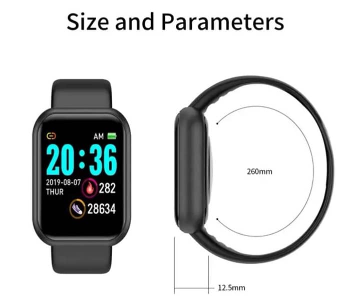 SMART WATCH Heart Rate Blood Oxygen Tracker Sport Smart Watch for IOS 3