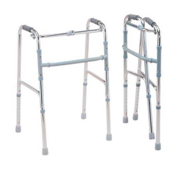 walker walking frame foldable. imported. aluminium made, height adjust 1