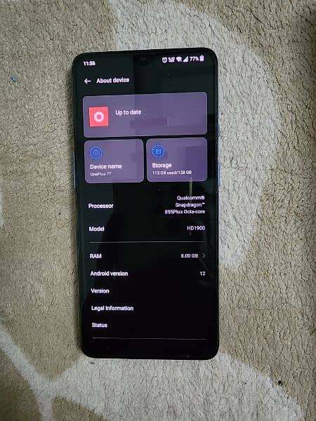 Oneplus 7t complete box official pta 3