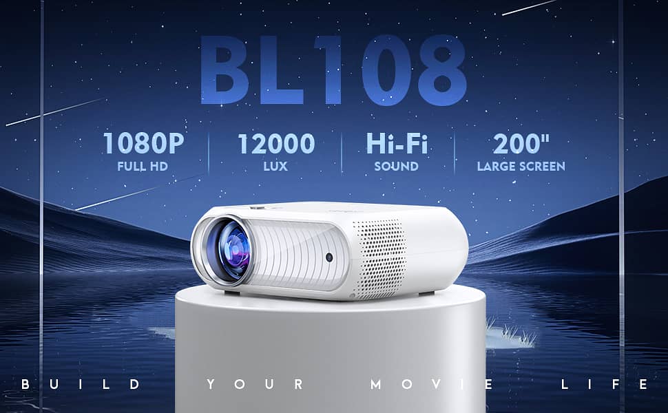 Home Theatre projector 1080P Full HD Supported, Upgraded 8500 Lux Vide 3