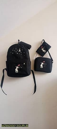 4 pcs casual backpack :Delivery charges 125