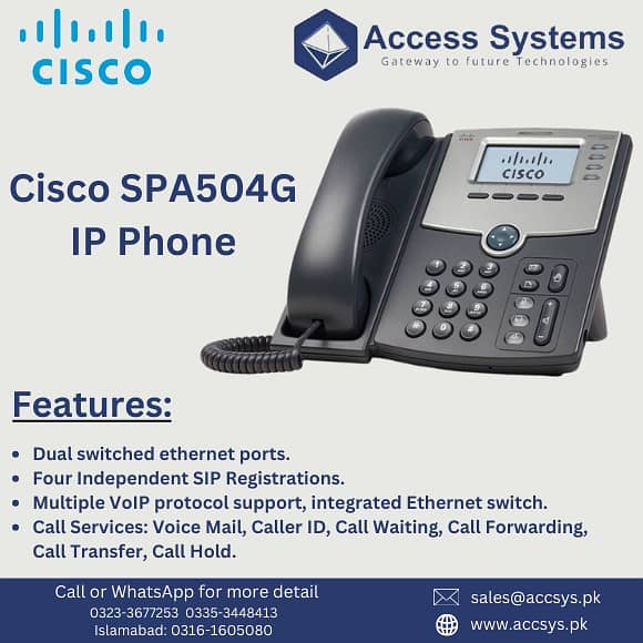 IP Phones Cisco CP8841 CP8845 CP8865 CP9951 CP9971 XML VOIP Accsys. pk 4