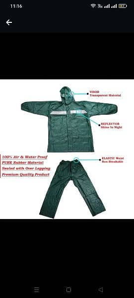 Rain suit/Rain coat/trousers+PVC rabber stafff barsattti 2 pc 6