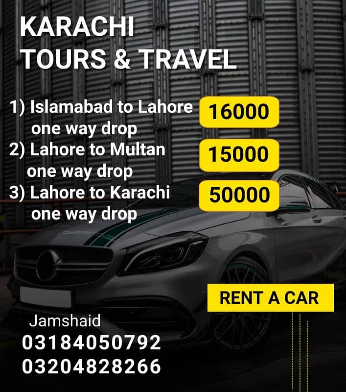 Rent a car | mercedes| Audi | V8 | Hiace Coaster| one way drop | Civic 1