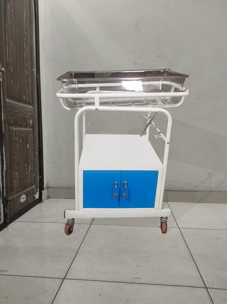 Hospital Baby Cot,ECG Ultrasound Diathermy Instrument Cylinder Trolley 19