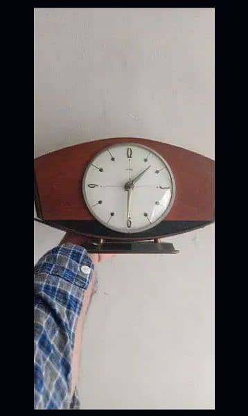 Antique Wooden Brass England Table Clock Vintage 5 Days seiko citizen 5