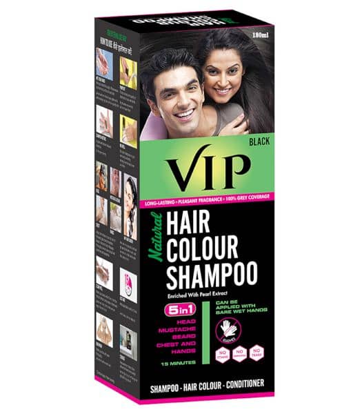 vip hair colour shampo 180 ml 0