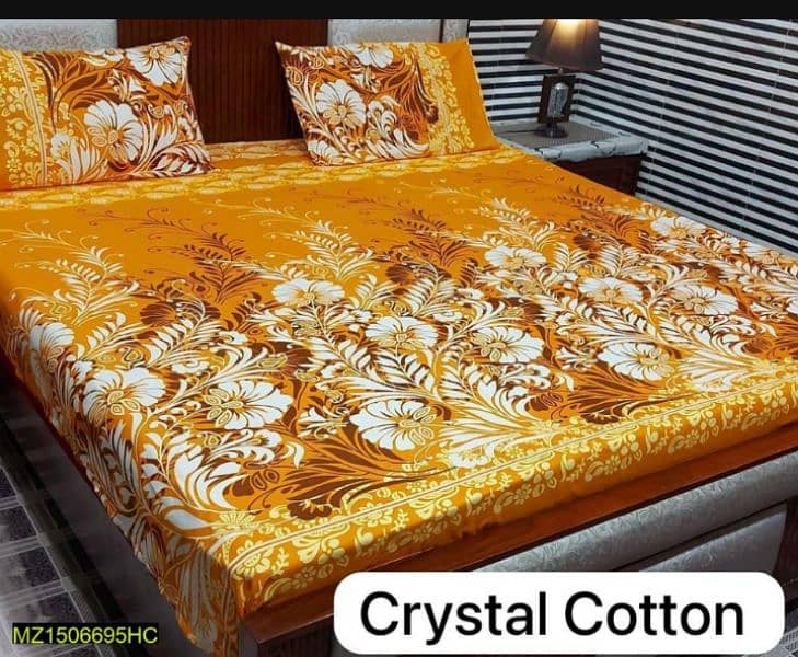 3 pcs cotton printed Double Bedsheet select bed sheet WhatsApp me 2