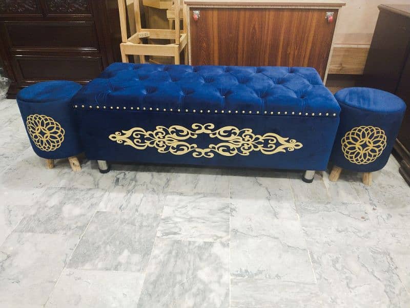 Ottoman Storage Puffy Stool Ottoman Box 4