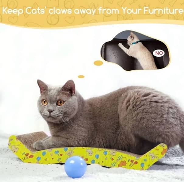 Cat Scratcher Cardboard Cat Scratch Pad Wave Design Quantity Available 6