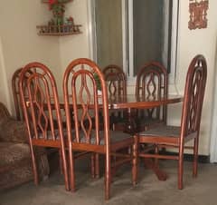 Pure Shesham Wood Refresh Dining Table with 6 Chairs