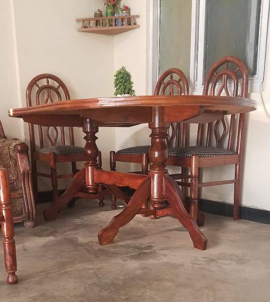 Pure Shesham Wood Refresh Dining Table with 6 Chairs 1