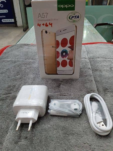 OPPO A57 4+64 for sale with complete box 03334812233 5