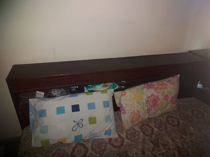 Double Bed For sale with side tables and mattress 1