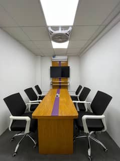 Meeting Table with wall panel